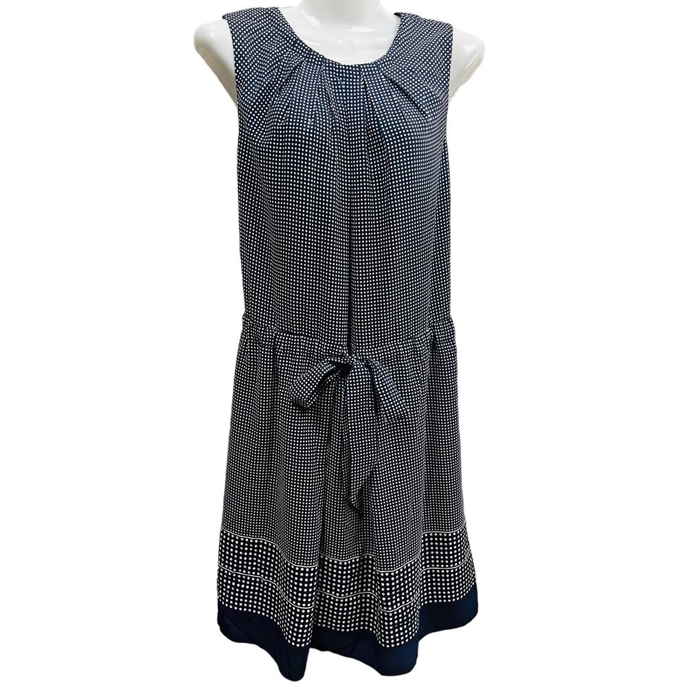 Ann Klein Womens Polka Dot Pleaded Midi Dress Size 12 100% Polyester - Picture 4 of 16